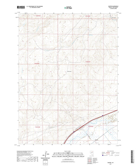 Hunter Nevada US Topo Map Image
