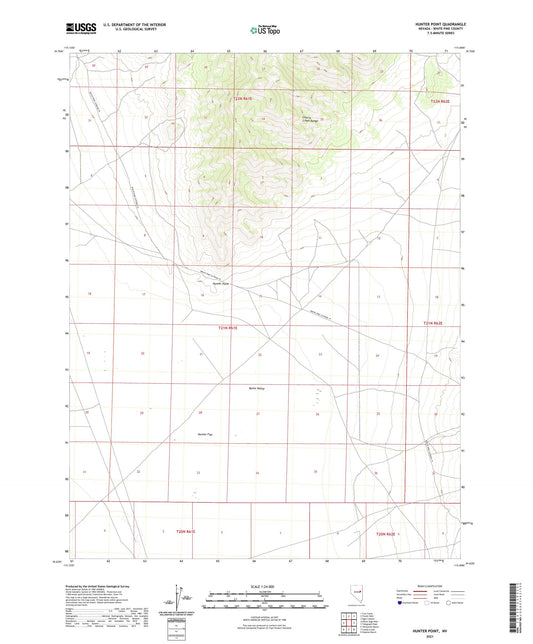 Hunter Point Nevada US Topo Map Image