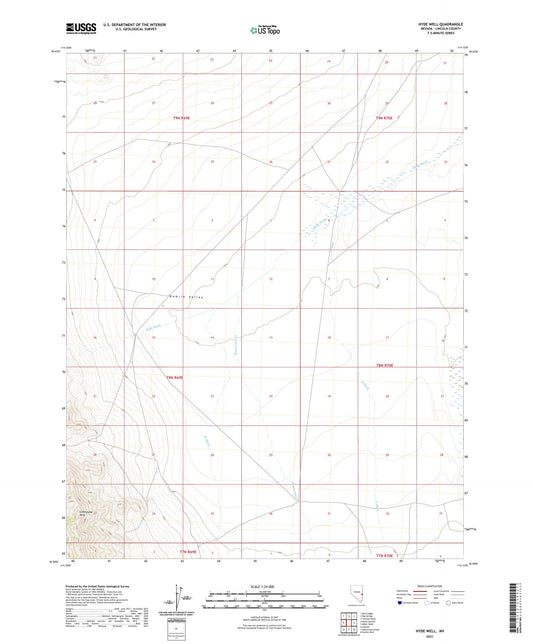 Hyde Well Nevada US Topo Map Image