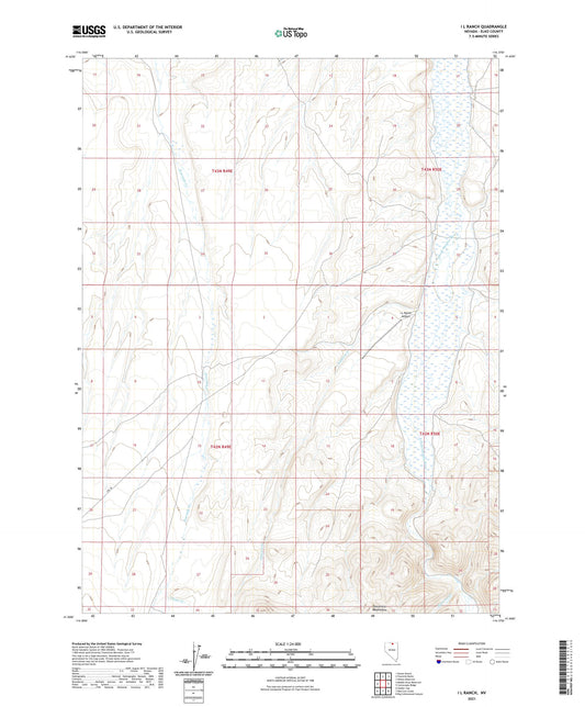I L Ranch Nevada US Topo Map Image