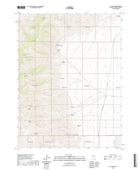 I X L Canyon Nevada US Topo Map Image