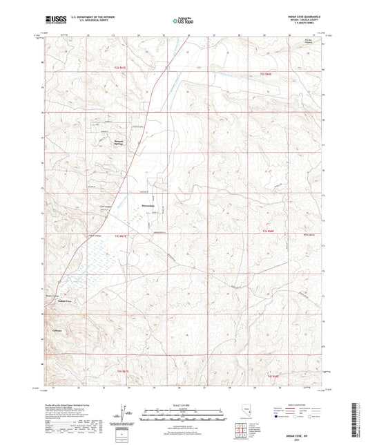 Indian Cove Nevada US Topo Map Image