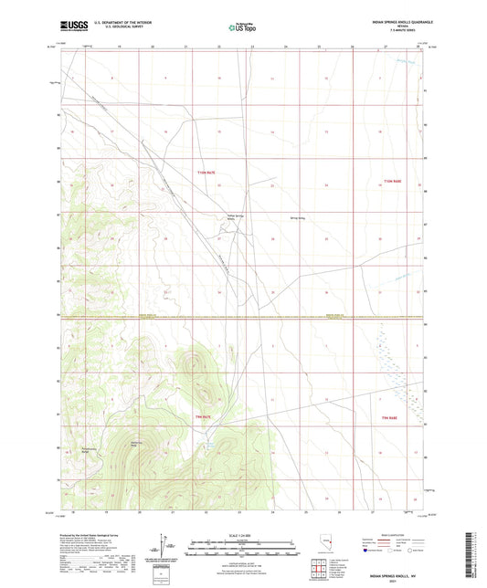 Indian Springs Knolls Nevada US Topo Map Image