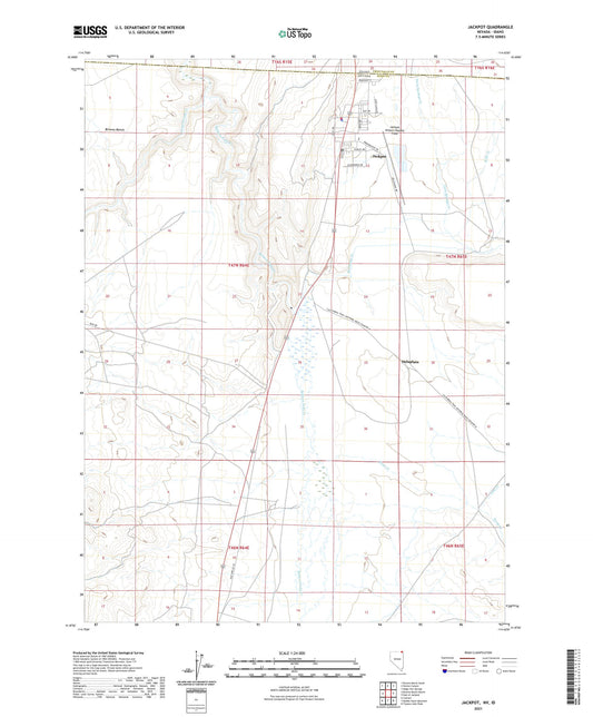 Jackpot Nevada US Topo Map Image