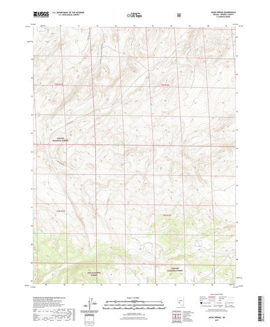 Jacks Spring Nevada US Topo Map Image