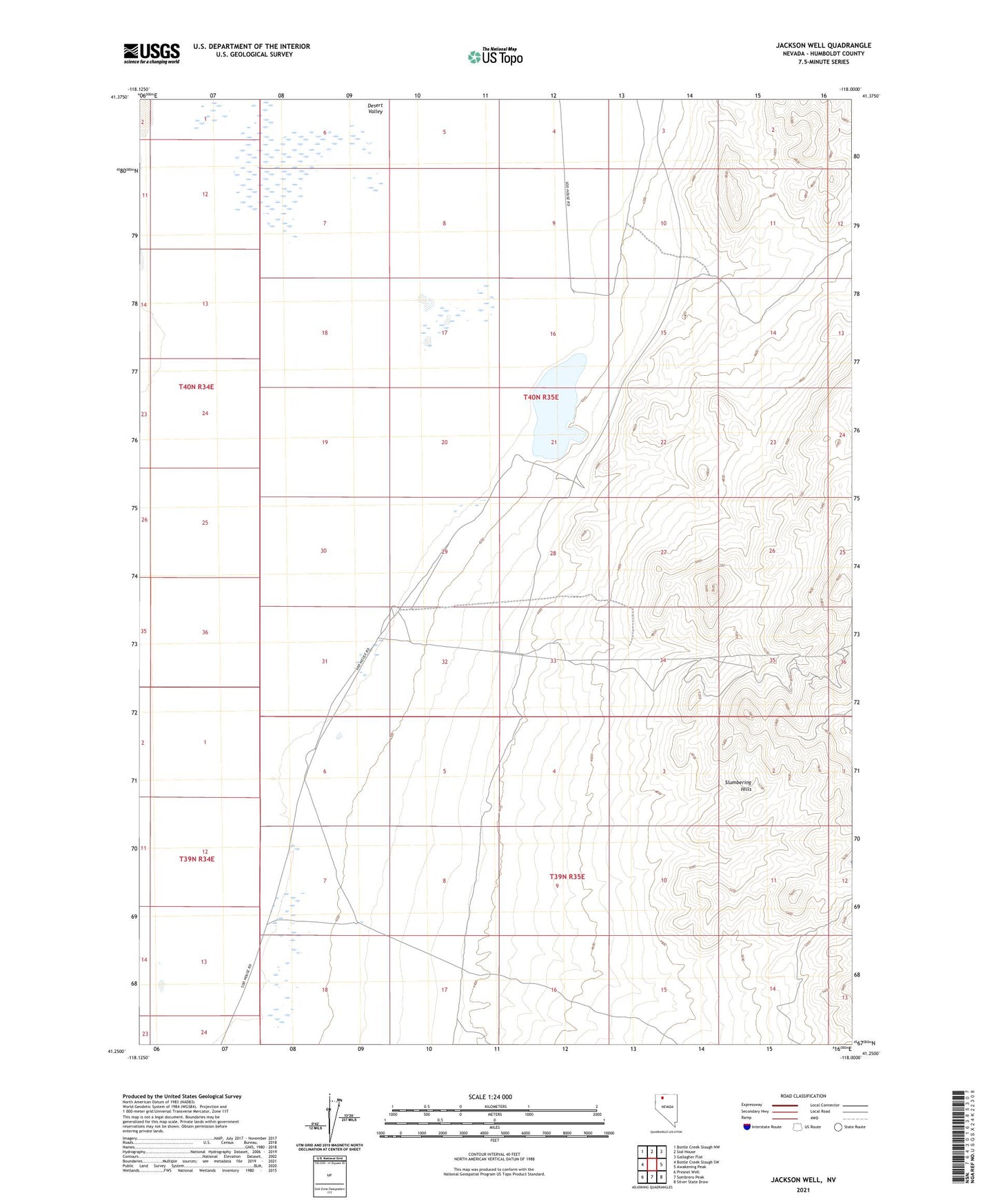 Jackson Well Nevada US Topo Map Image
