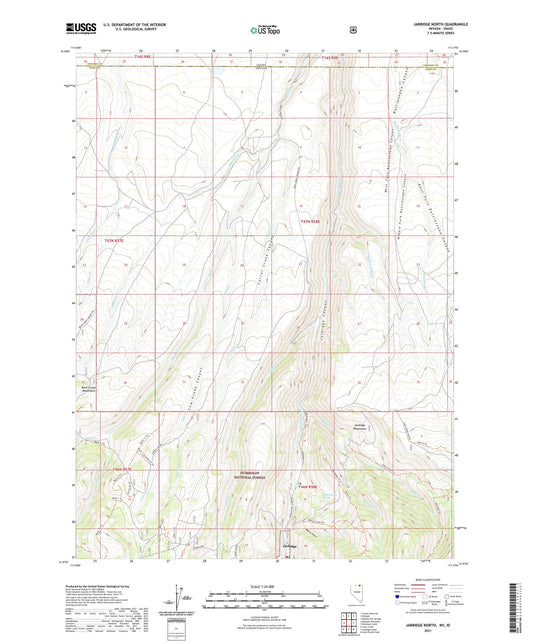 Jarbidge North Nevada US Topo Map Image