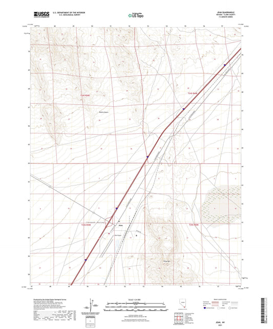 Jean Nevada US Topo Map Image