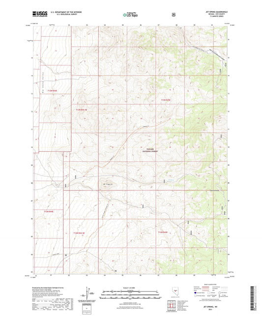 Jet Spring Nevada US Topo Map Image
