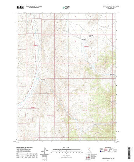 Joe Eason Mountain Nevada US Topo Map Image