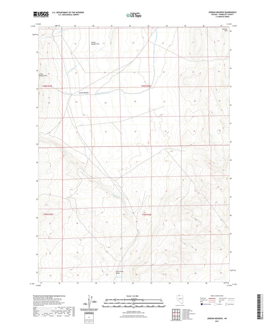 Jordan Meadow Nevada US Topo Map Image