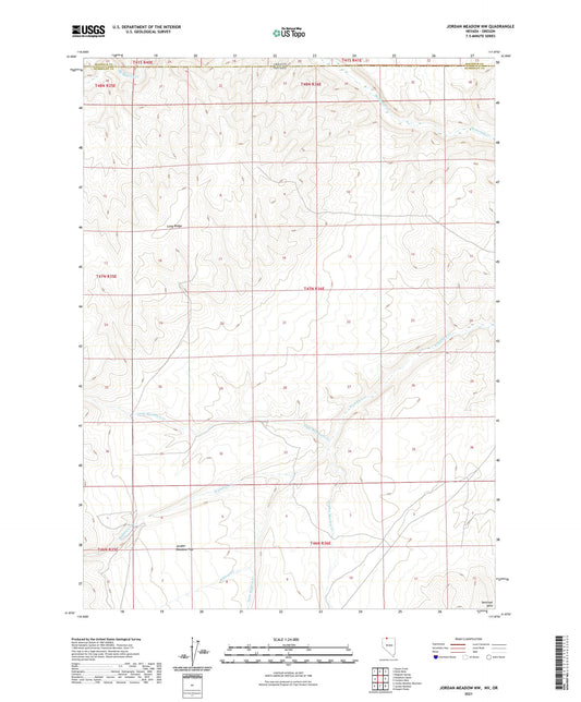 Jordan Meadow NW Nevada US Topo Map Image