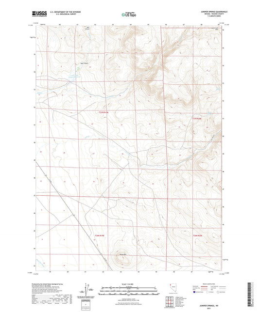 Juniper Springs Nevada US Topo Map Image