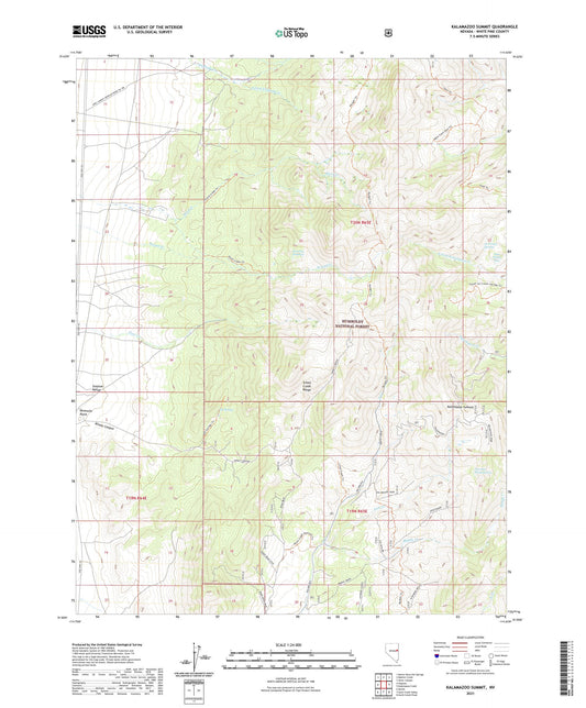 Kalamazoo Summit Nevada US Topo Map Image