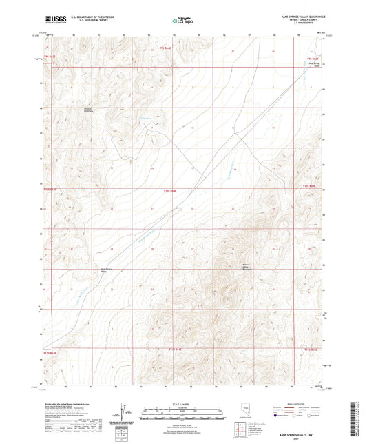 Kane Springs Valley Nevada US Topo Map Image