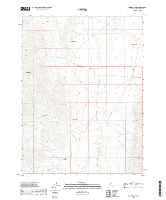 Kennedy Canyon Nevada US Topo Map Image