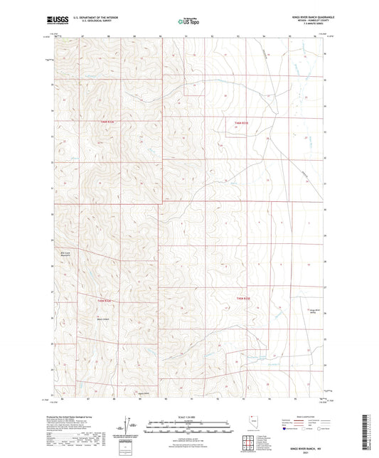 Kings River Ranch Nevada US Topo Map Image