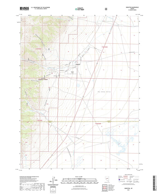 Kingston Nevada US Topo Map Image