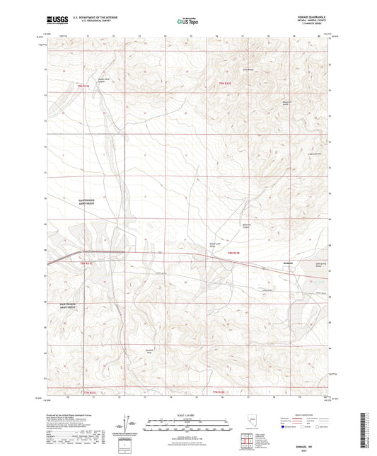 Kinkaid Nevada US Topo Map Image