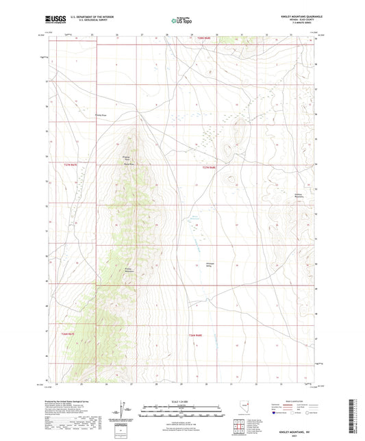 Kinsley Mountains Nevada US Topo Map Image