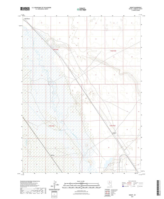 Knight Nevada US Topo Map Image