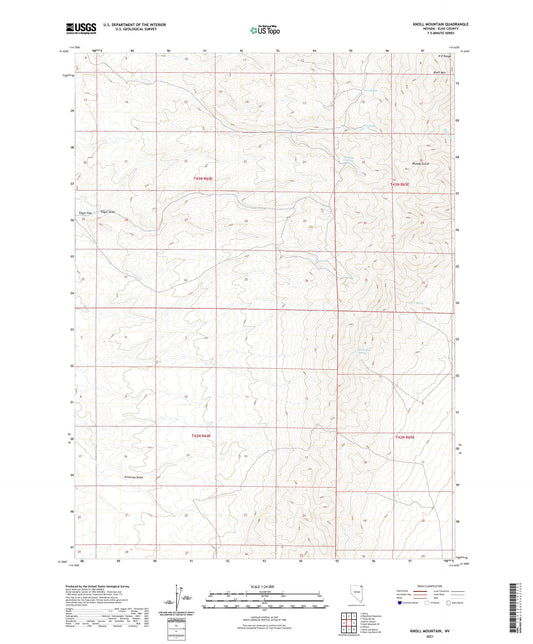 Knoll Mountain Nevada US Topo Map Image