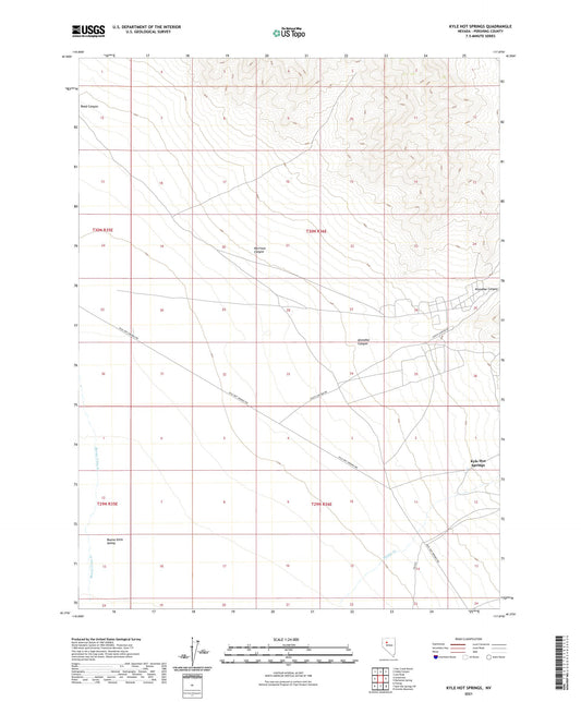 Kyle Hot Springs Nevada US Topo Map Image