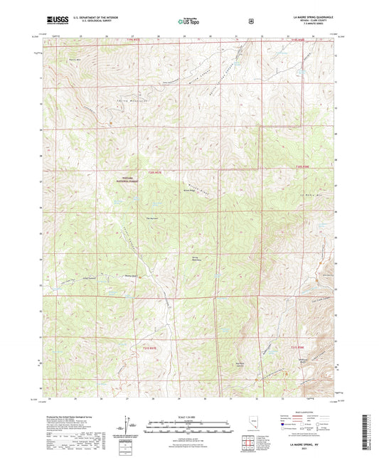 La Madre Spring Nevada US Topo Map Image