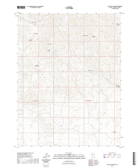 La Plata Canyon Nevada US Topo Map Image