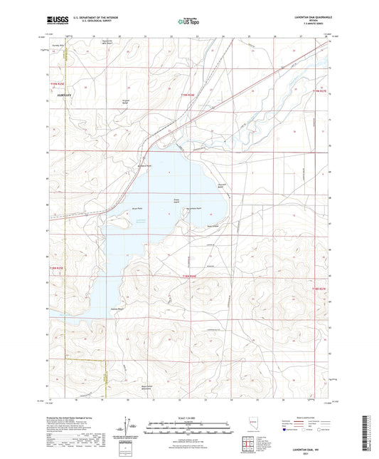 Lahontan Dam Nevada US Topo Map Image