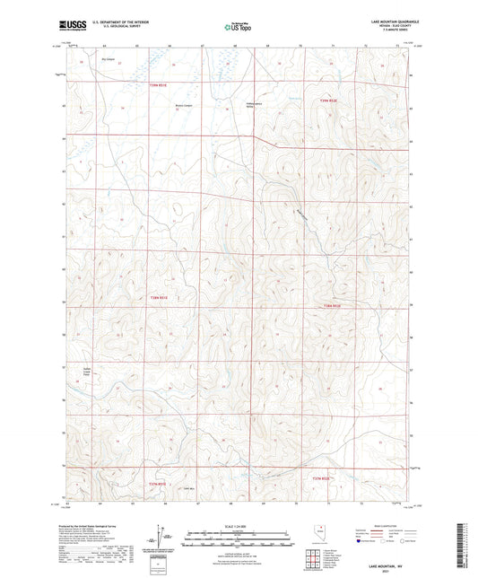 Lake Mountain Nevada US Topo Map Image