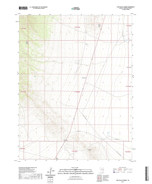 Lake Valley Summit Nevada US Topo Map Image