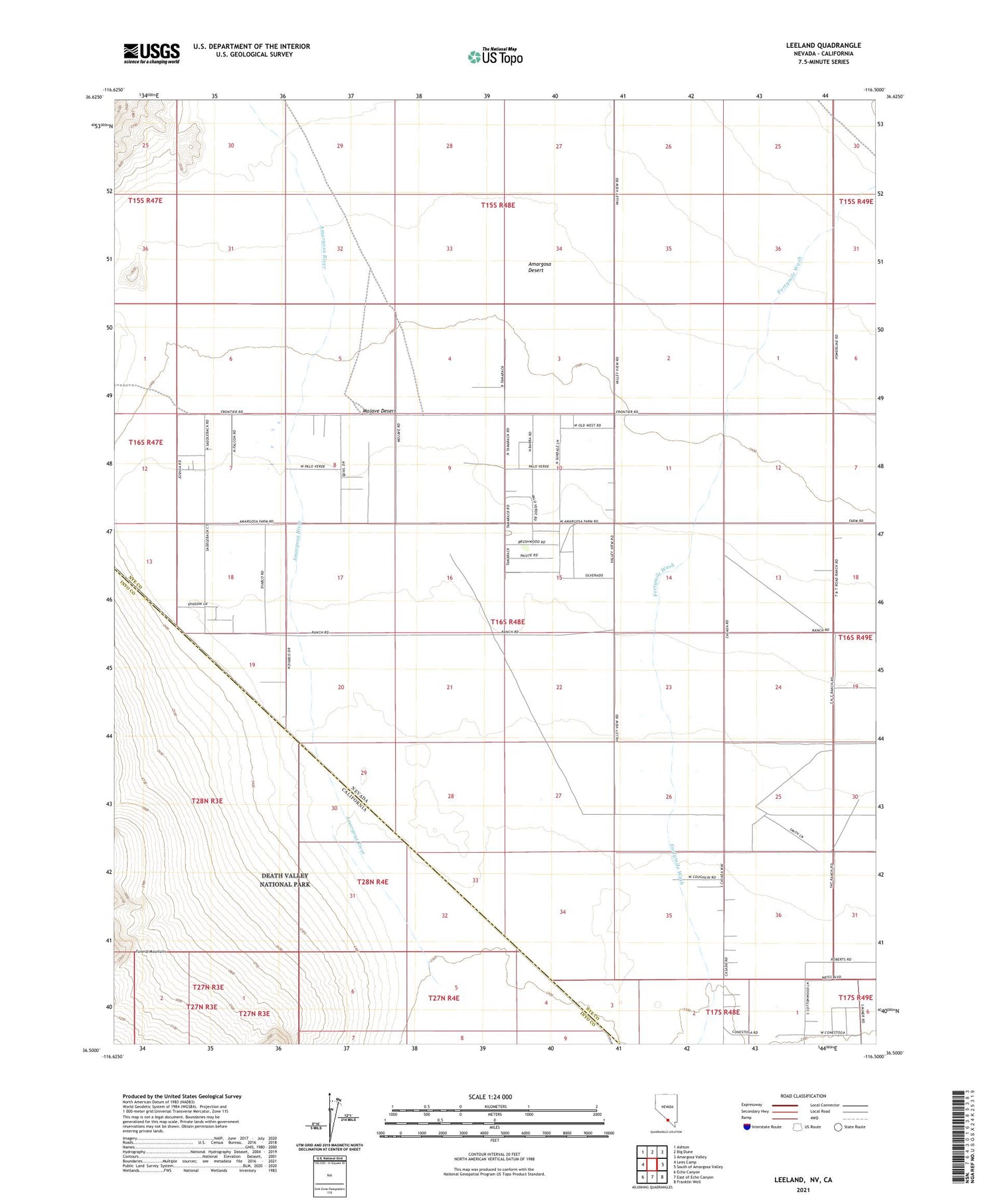 Leeland Nevada US Topo Map Image