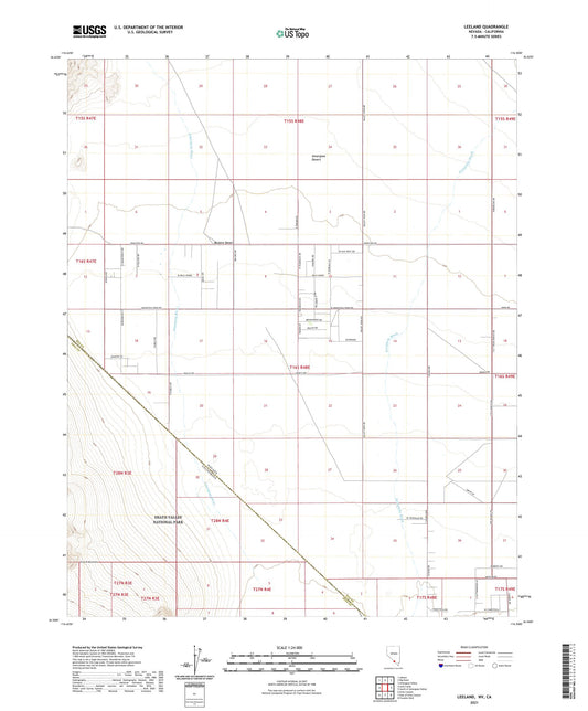 Leeland Nevada US Topo Map Image