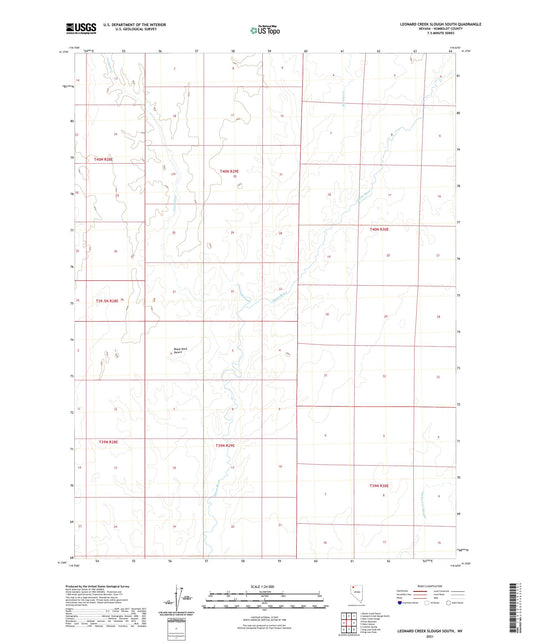 Leonard Creek Slough South Nevada US Topo Map Image