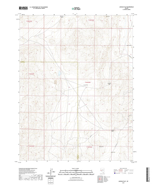 Lincoln Flat Nevada US Topo Map Image