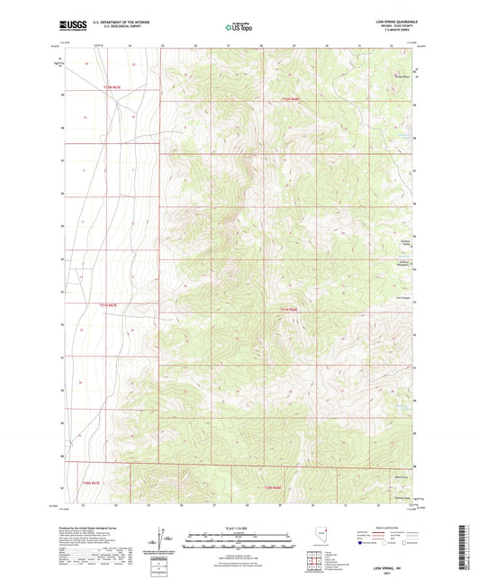 Lion Spring Nevada US Topo Map Image