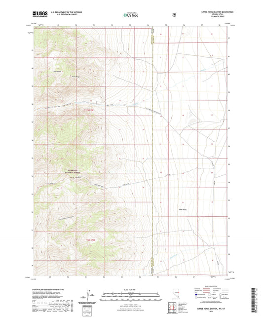 Little Horse Canyon Nevada US Topo Map Image