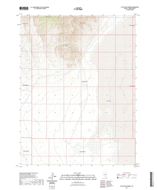 Little Hot Springs Nevada US Topo Map Image