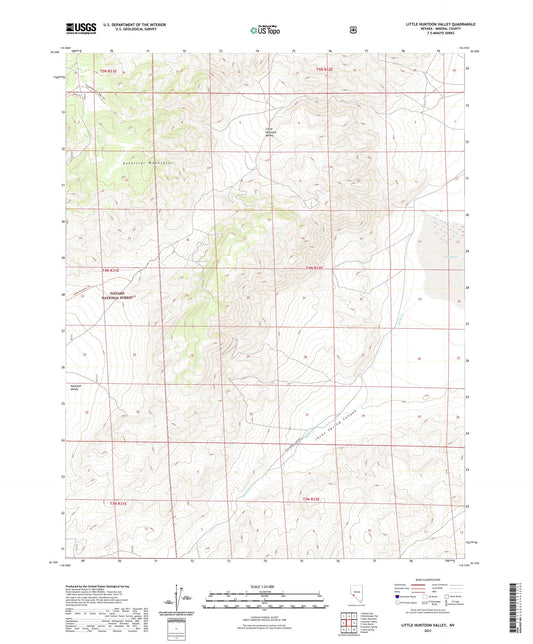 Little Huntoon Valley Nevada US Topo Map Image