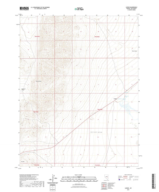 Lockes Nevada US Topo Map Image