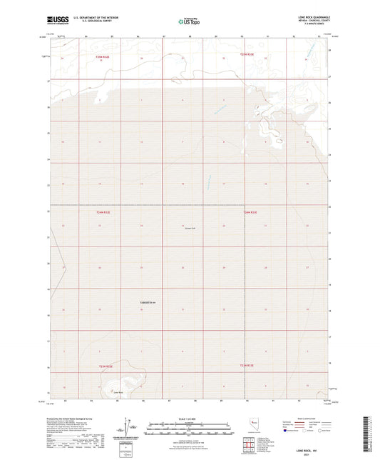 Lone Rock Nevada US Topo Map Image