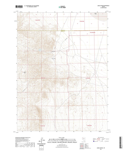 Long Canyon Nevada US Topo Map Image