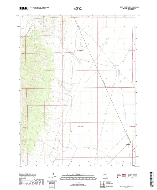 Long Valley Slough Nevada US Topo Map Image