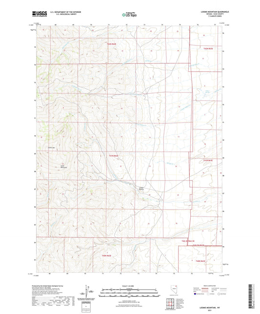 Loomis Mountain Nevada US Topo Map Image