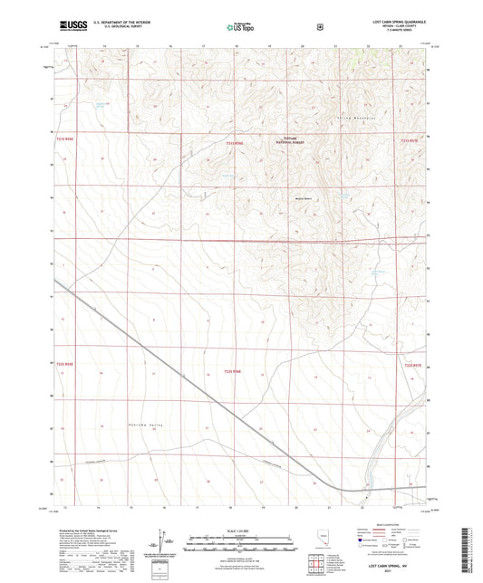 Lost Cabin Spring Nevada US Topo Map Image