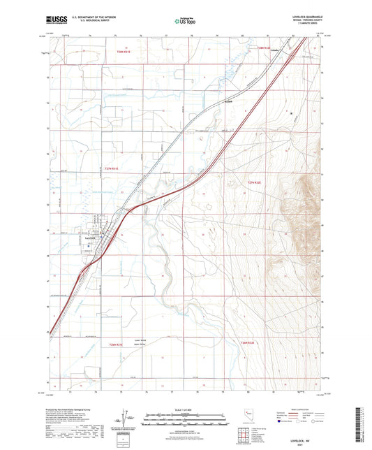 Lovelock Nevada US Topo Map Image