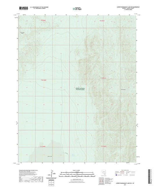 Lower Pahranagat Lake SW Nevada US Topo Map Image