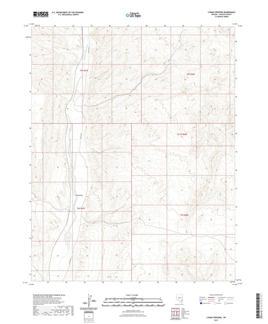 Lyman Crossing Nevada US Topo Map Image