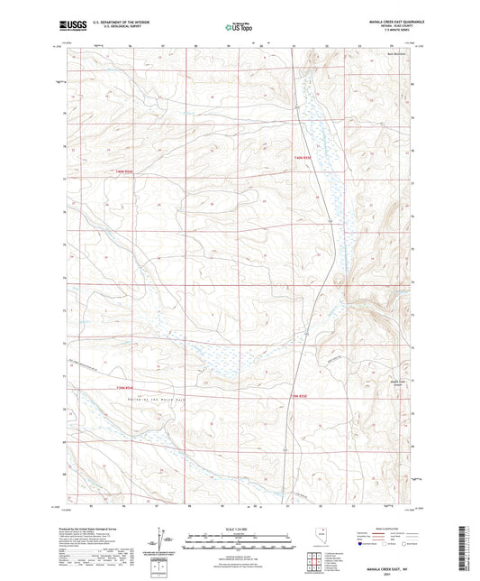 Mahala Creek East Nevada US Topo Map Image